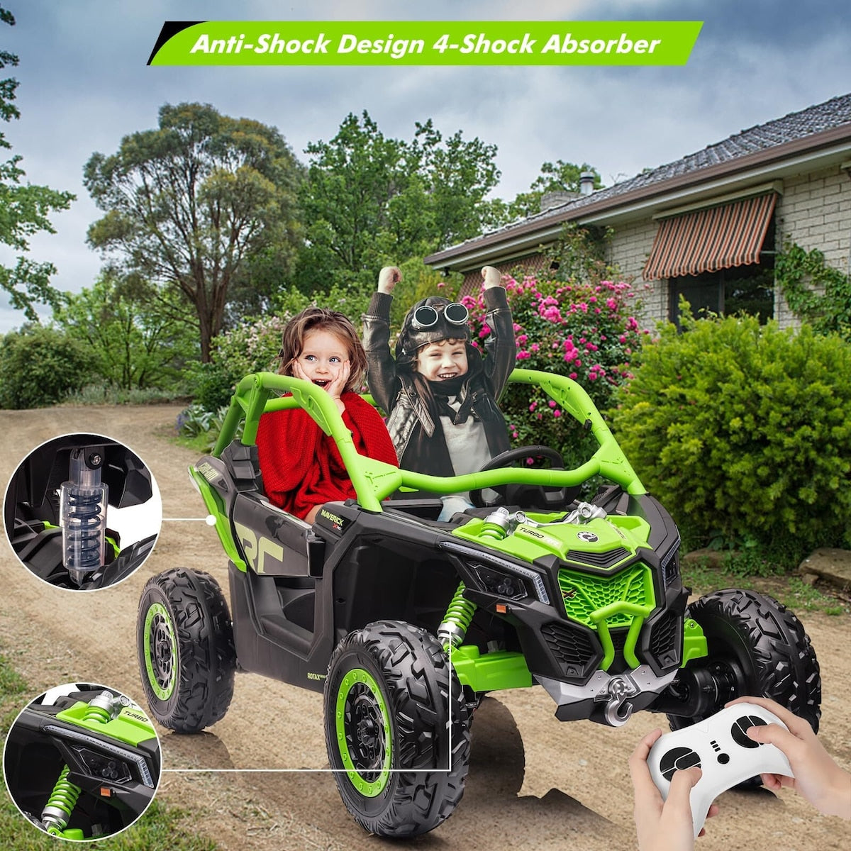 2 Seater Ride on UTV Car, Licensed Can-Am Electric Off-Road Car