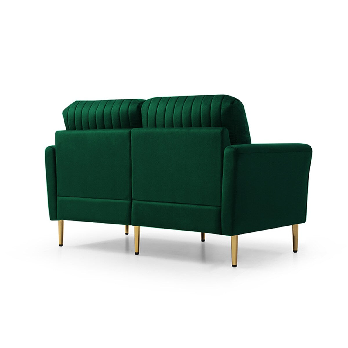 2-Seater Sofa Couch with Channel Tufted on Back and Seat Cushions