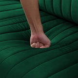2-Seater Sofa Couch with Channel Tufted on Back and Seat Cushions