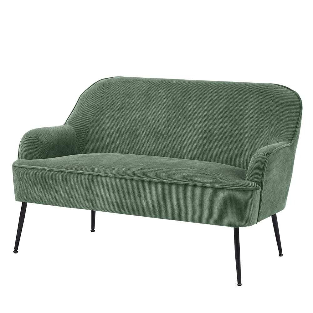2-Seater Sofa In Green Corduroy
