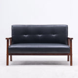 Nestfair 2-Seater Square Arm PU leather Loveseat