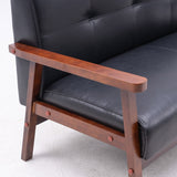 Nestfair 2-Seater Square Arm PU leather Loveseat