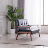 Nestfair 2-Seater Square Arm PU leather Loveseat