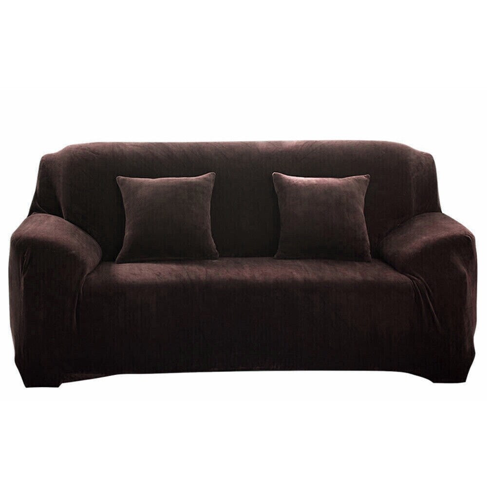 2-Seater Stretch Plush Sofa Slipcover