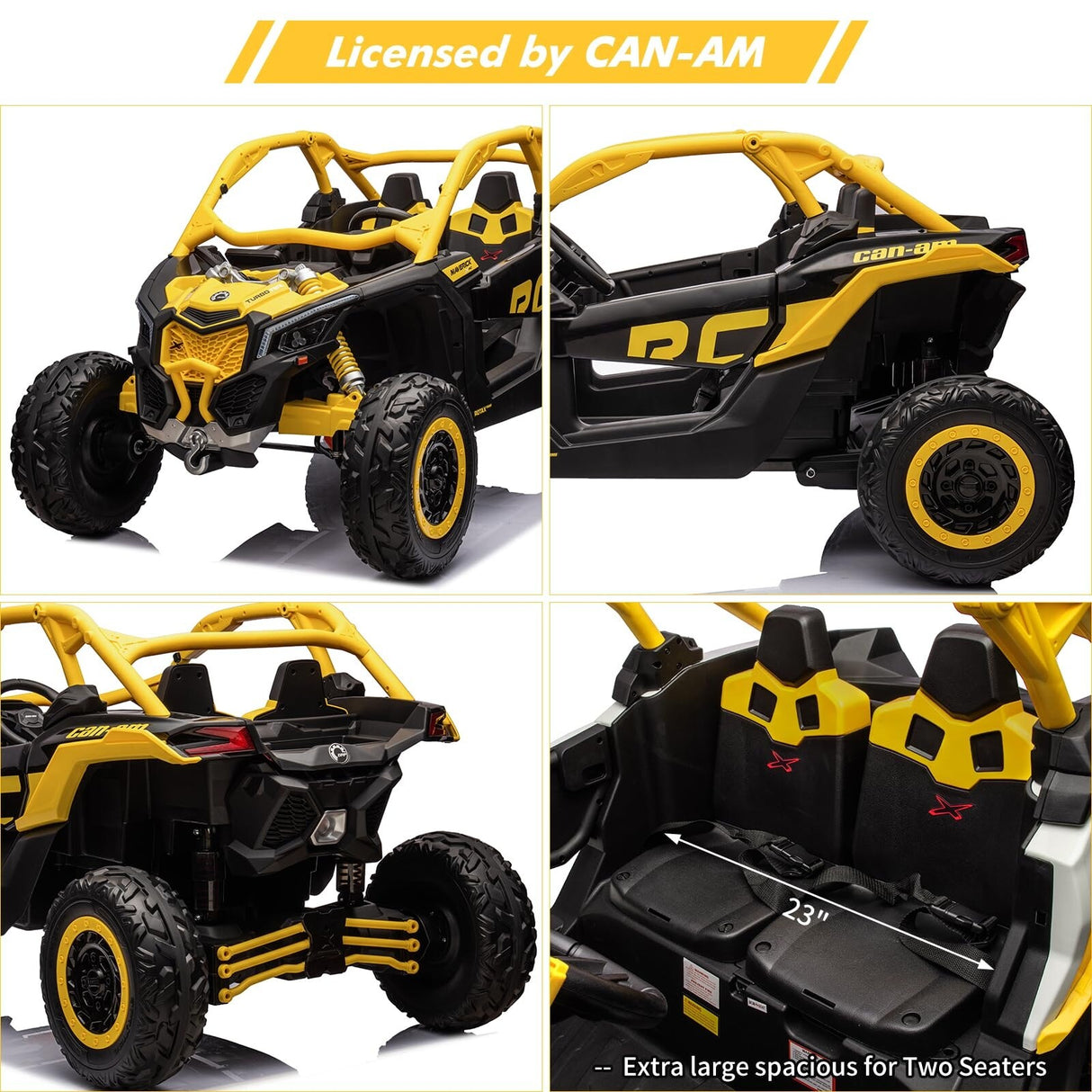 2 Seats Ride on UTV with Remote Control for Kids
