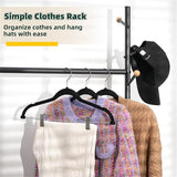 2 Section Laundry Hamper With Shelf, Clothes Rack with Laundry Sorter - 12.6"D x 40.94"W x 70.87"H