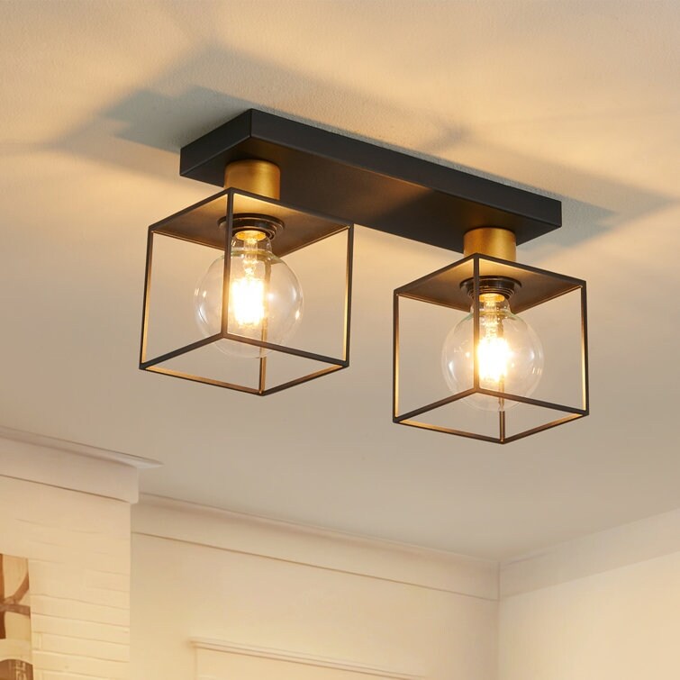 2-Semi Flush Mount Kitchen Pendent Light[No Bulb]
