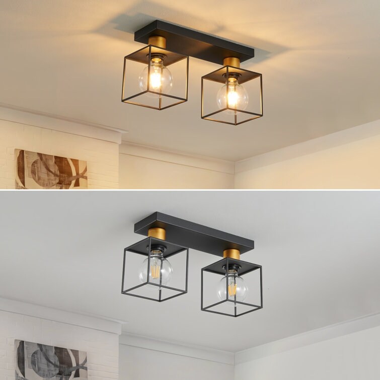 2-Semi Flush Mount Kitchen Pendent Light[No Bulb]