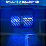 2 Solar Bug Zapper UV Mosquito Insect Killer w/ Motion Sensor LED Light, Waterproof Insect Pest Control for Garden, Yard, Patio