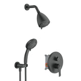 2-Spray Ultra-thin Wall Mounted Shower Faucet System with 9-Function Hand Shower