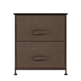 2-Tier 2 Drawers -Night Stand, End Table Storage Tower