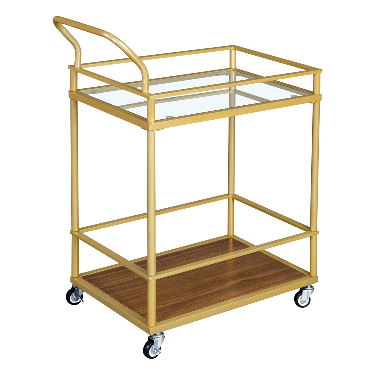 2-Tier Bar Cart with Wheels