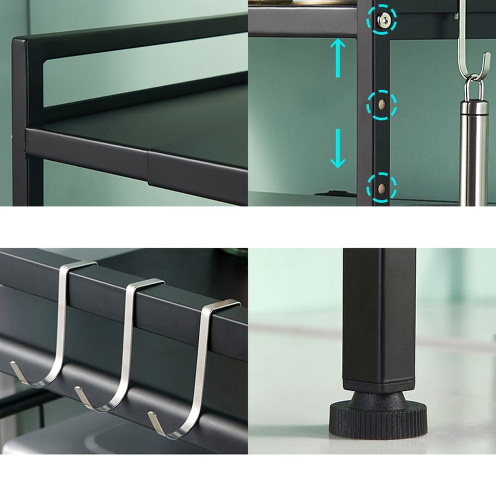 2-Tier Kitchen Counter Shelf Microwave Oven Rack