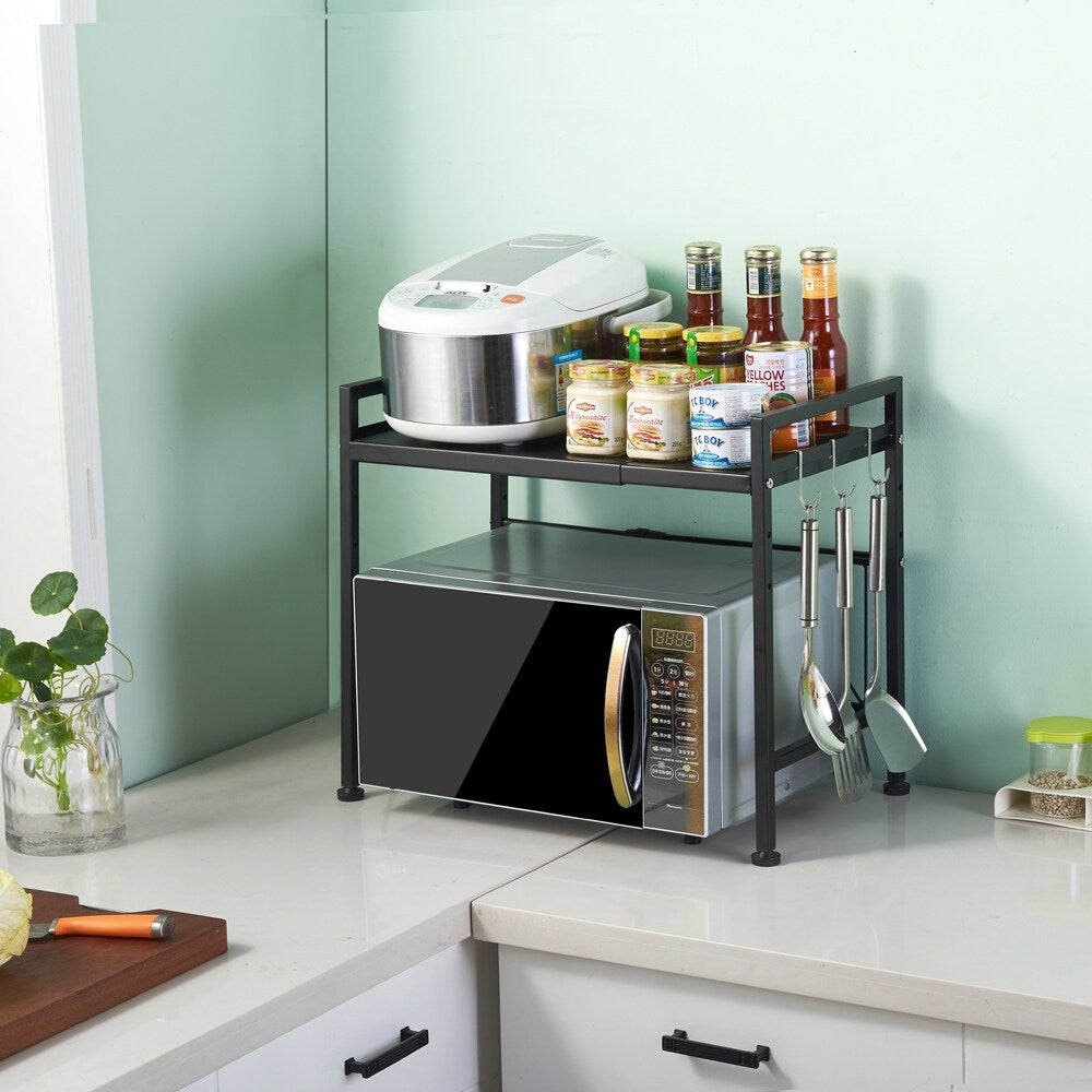 2-Tier Kitchen Counter Shelf Microwave Oven Rack