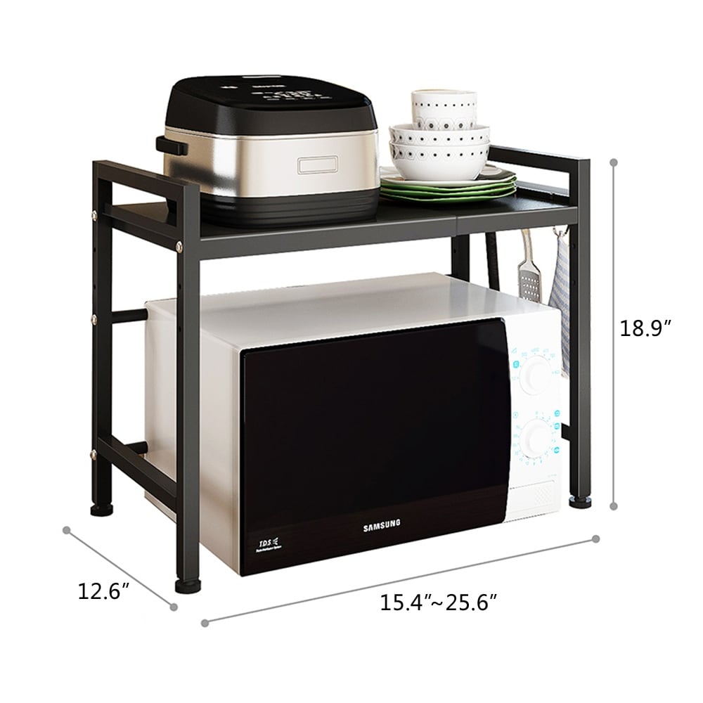 2-Tier Kitchen Counter Shelf Microwave Oven Rack