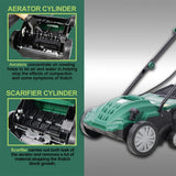2-in-1 13 Inch Garden Scarifier,12 Amp Electric Lawn Dethatcher