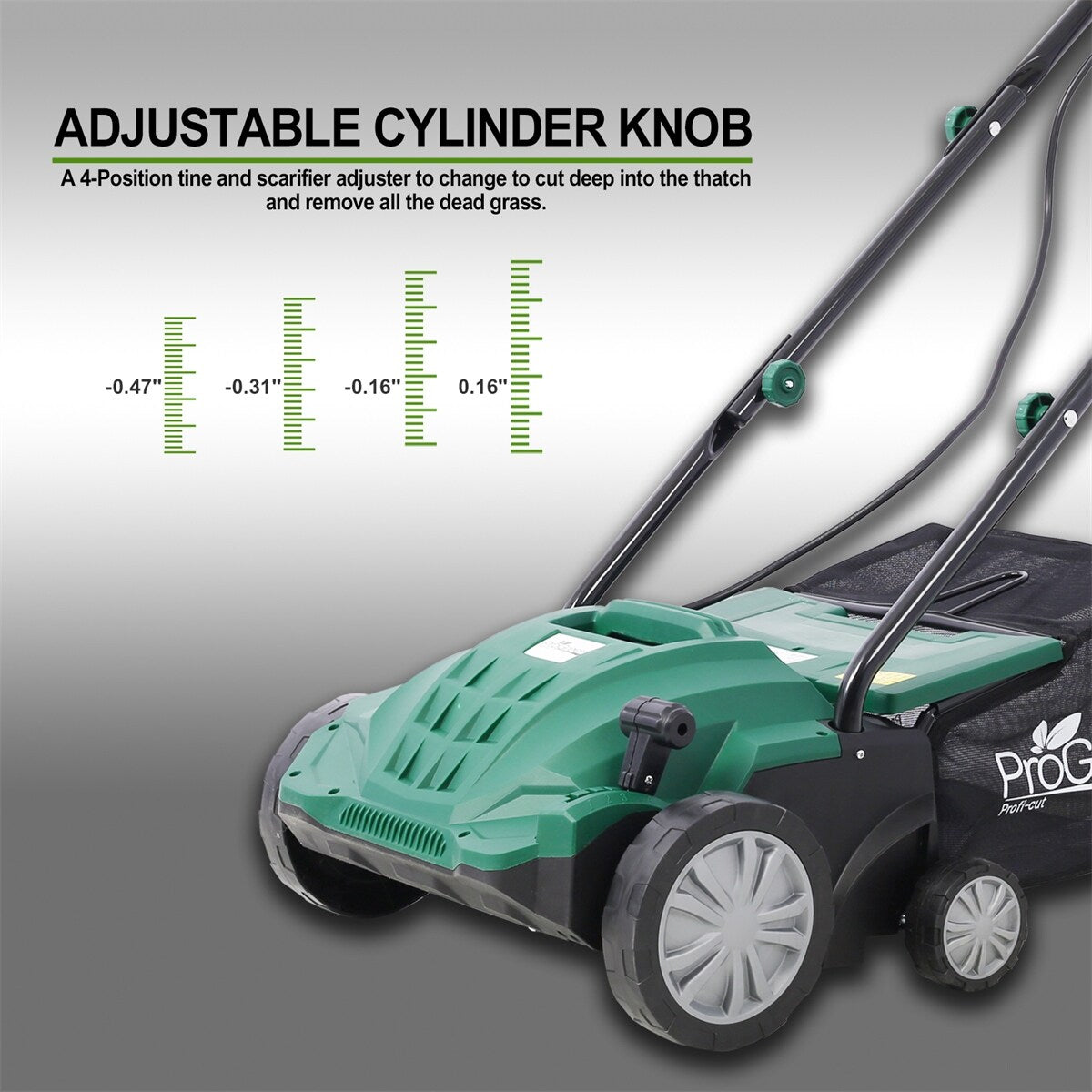 2-in-1 13 Inch Garden Scarifier,12 Amp Electric Lawn Dethatcher