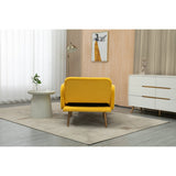 2 in 1 Chaise Velvet Lounge Chair Accent Chair with 3 Reclining Angles, Indoor Lounge Sofa with Ottoman & Elegant Pillow