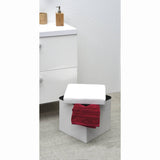 2-in-1 Foldable Faux Leather Pouffe Storage Cube and Ottoman