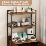 2-in-1 Hidden Cat Litter Box with 3 Shelves and Door
