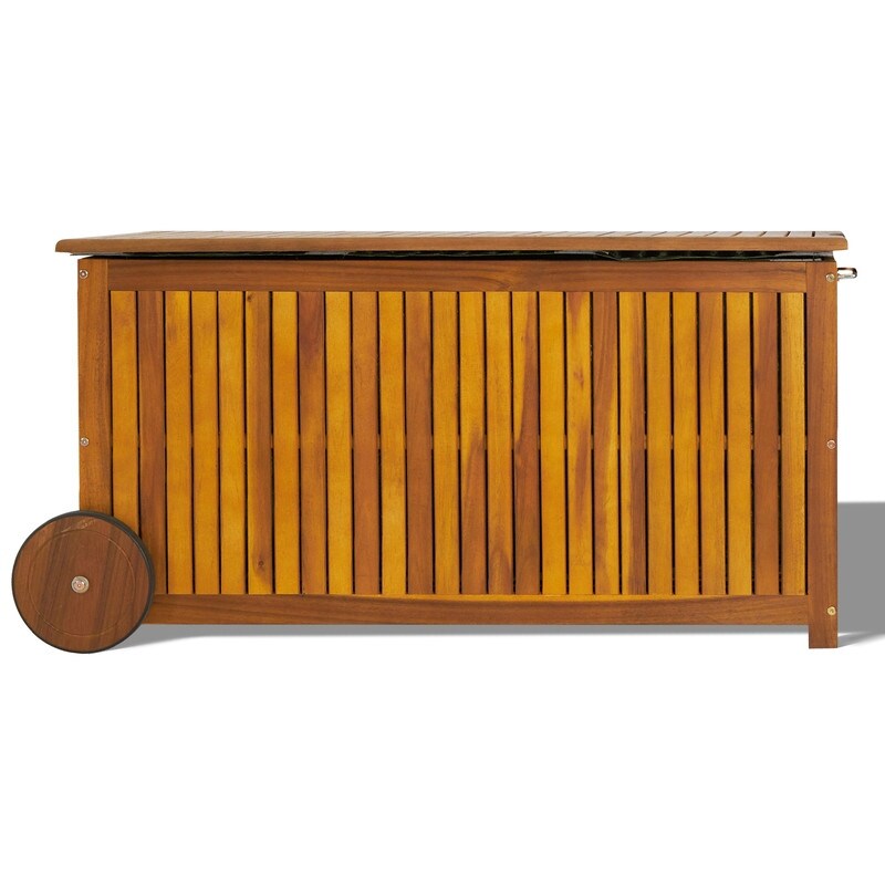 2 in 1 Mutifunctional Garden Storage Bench Pool Deck Box