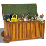 2 in 1 Mutifunctional Garden Storage Bench Pool Deck Box