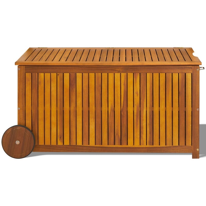 2 in 1 Mutifunctional Garden Storage Bench Pool Deck Box
