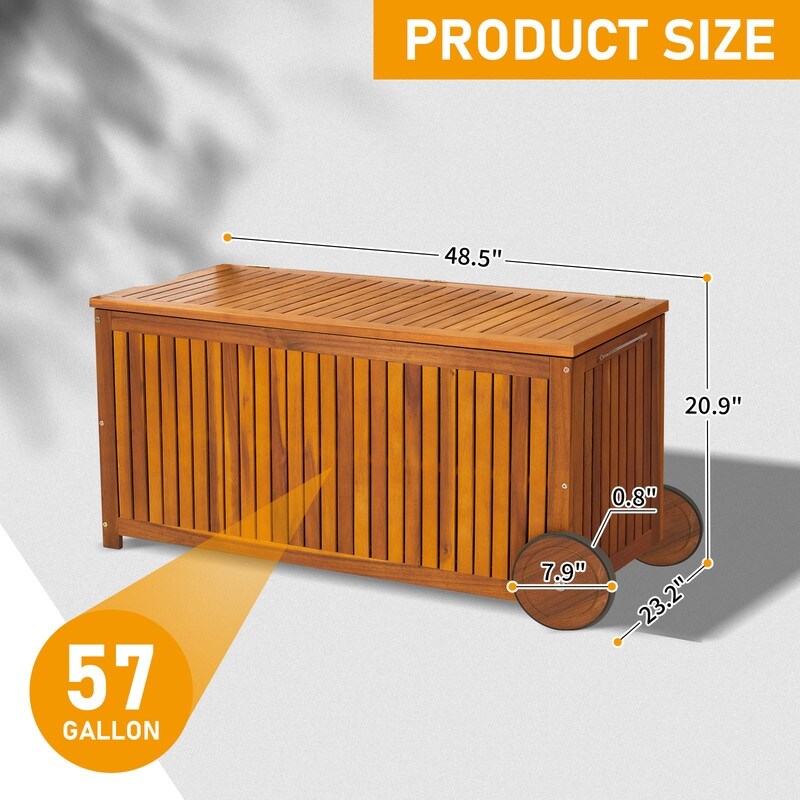 2 in 1 Mutifunctional Garden Storage Bench Pool Deck Box