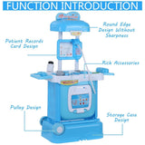 2 in 1 Pretend Play Kit for Kids with Handy Trolley Suitcase Set for Kids many of M Edical Accessories