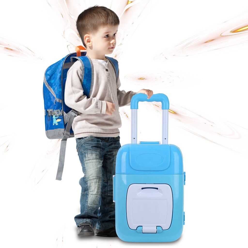 2 in 1 Pretend Play Kit for Kids with Handy Trolley Suitcase Set for Kids many of M Edical Accessories