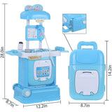 2 in 1 Pretend Play Kit for Kids with Handy Trolley Suitcase Set for Kids many of M Edical Accessories