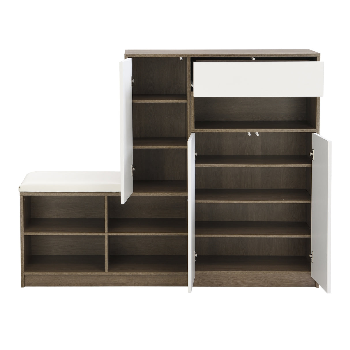 2-in-1 Shoe Storage Bench & Shoe Cabinets