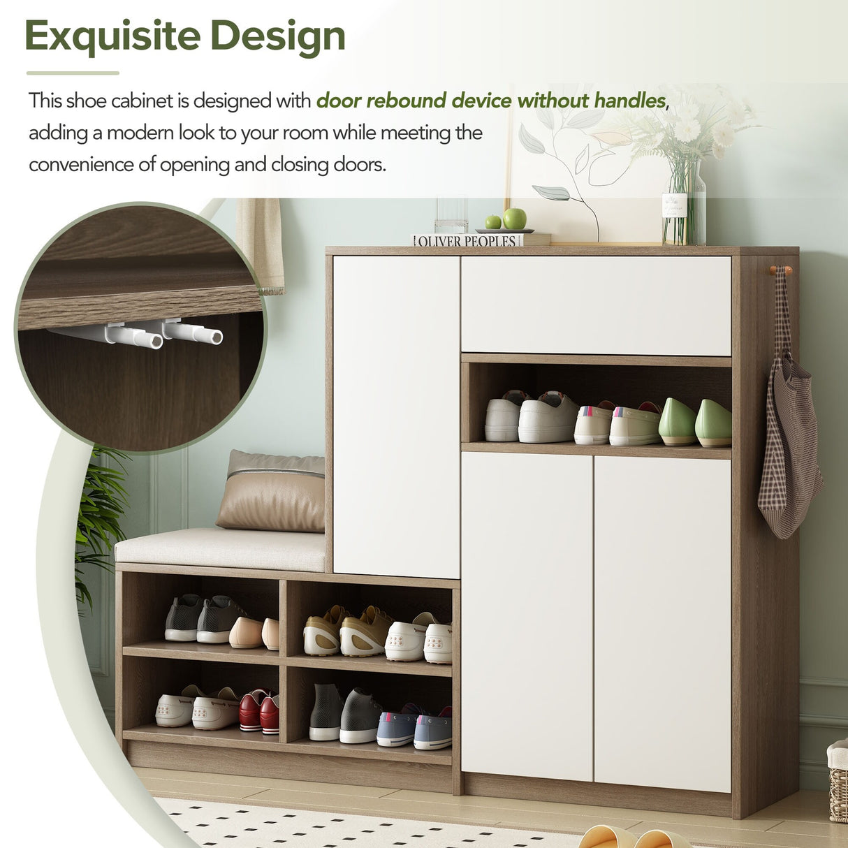2-in-1 Shoe Storage Bench & Shoe Cabinets