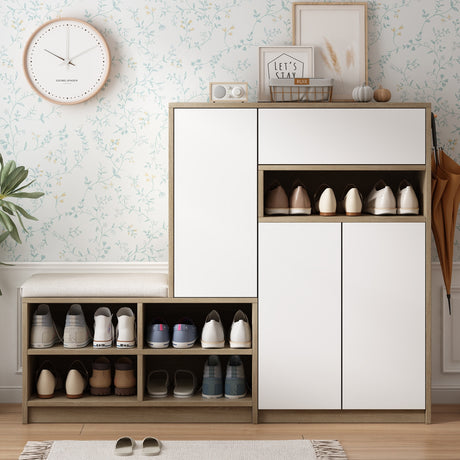 2-in-1 Shoe Storage Bench & Shoe Cabinets