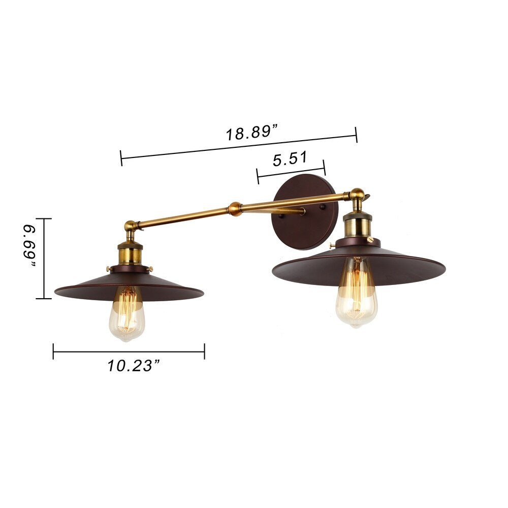 2-light Oil Rubbed Bronze Wall Sconce