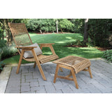 2 pc. Samera Teak & Bohemian Ottoman Set