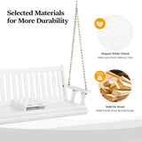 2-person Wooden Patio Porch Swing with Cup Holder