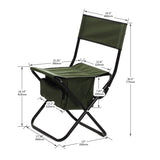 2-piece Folding Outdoor Chair with Storage Bag, Portable Chair for indoor, Outdoor Camping