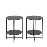 2-piece set (Clear) Tempered Glass End Table