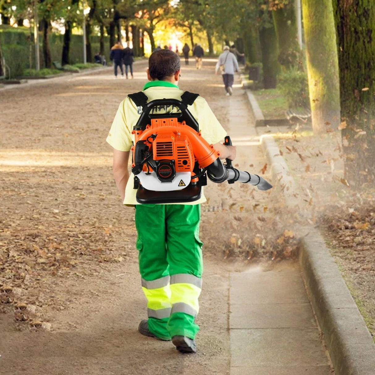 2.3hp High Performance Gas Powered Back Pack Leaf Blower 2-Stroke 63cc - 11.8x13.8