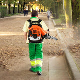 2.3hp High Performance Gas Powered Back Pack Leaf Blower 2-Stroke 63cc - 11.8x13.8