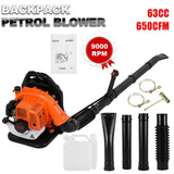 2.3hp High Performance Gas Powered Back Pack Leaf Blower 2-Stroke 63cc - 11.8x13.8