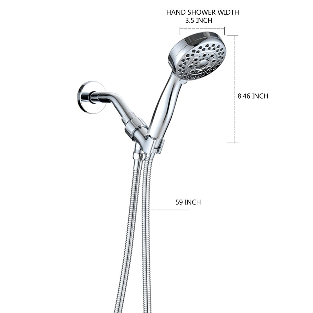 2.5 Gallon Flow Handheld Showerhead with Hose, 5 Shower Modes High Pressure Showerhead
