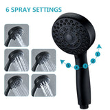 2.5 Gallon Flow Handheld Showerhead with Hose, 5 Shower Modes High Pressure Showerhead