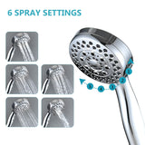 2.5 Gallon Flow Handheld Showerhead with Hose, 5 Shower Modes High Pressure Showerhead