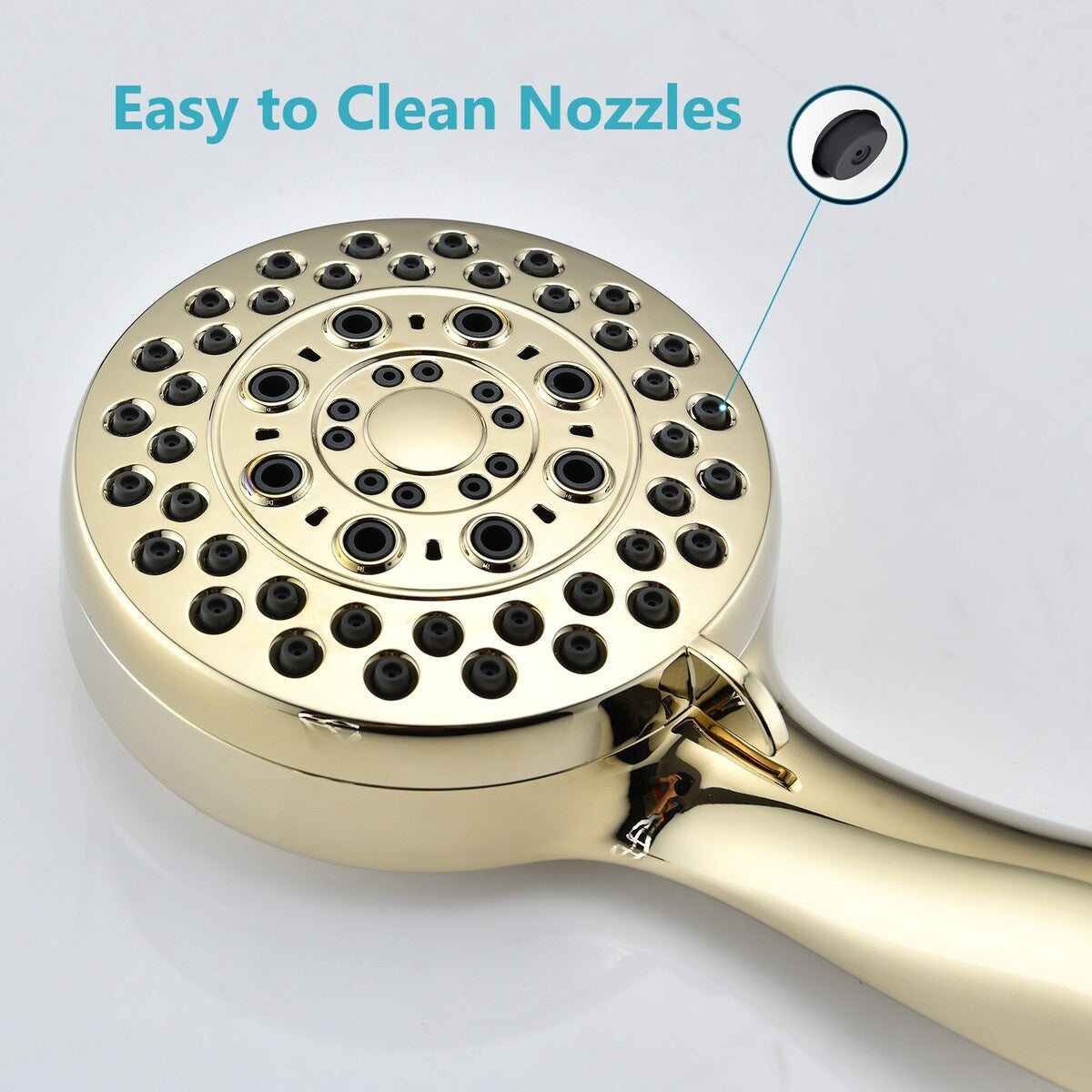 2.5 Gallon Flow Handheld Showerhead with Hose, 5 Shower Modes High Pressure Showerhead