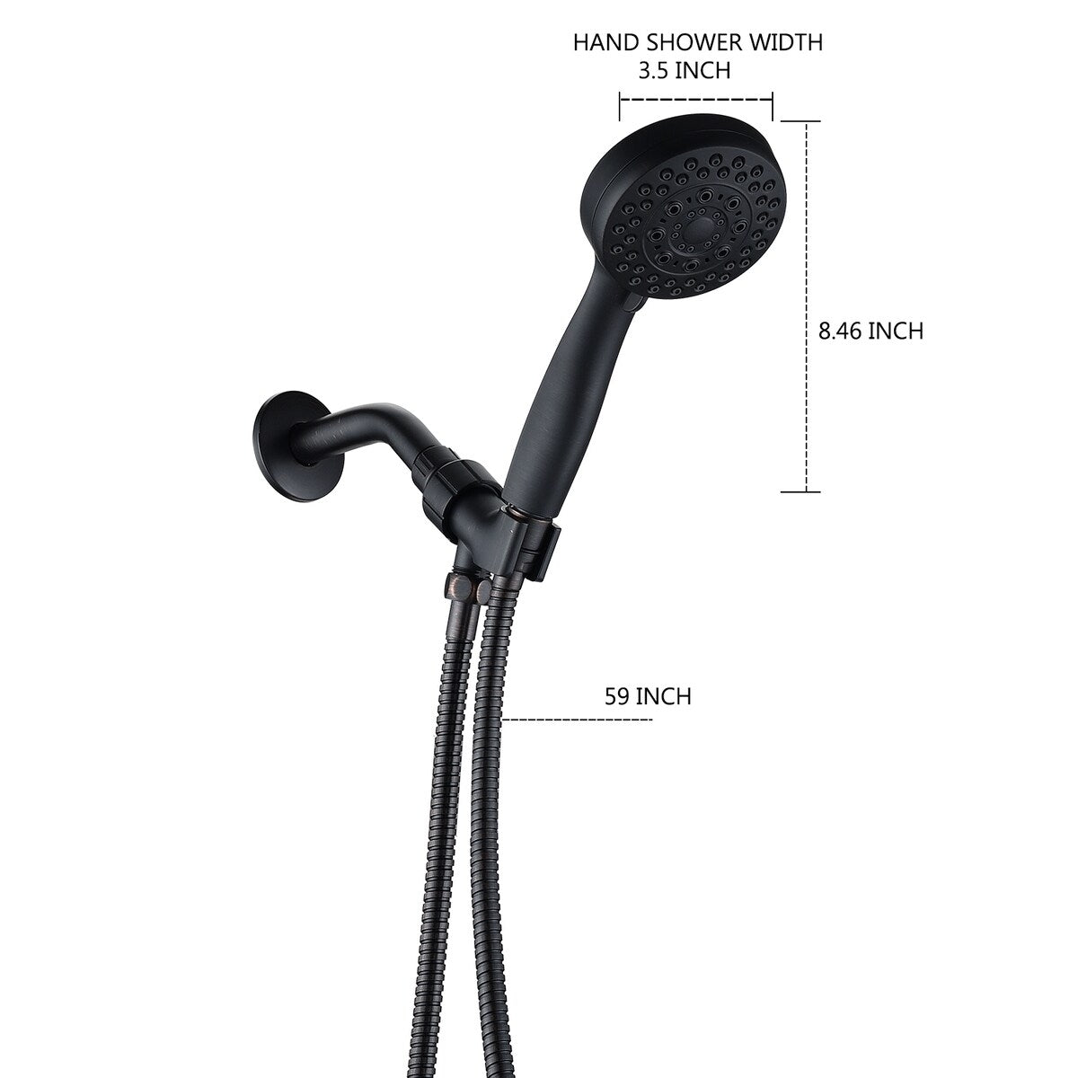 2.5 Gallon Flow Handheld Showerhead with Hose, 5 Shower Modes High Pressure Showerhead