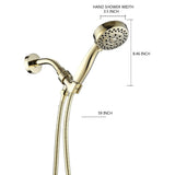 2.5 Gallon Flow Handheld Showerhead with Hose, 5 Shower Modes High Pressure Showerhead