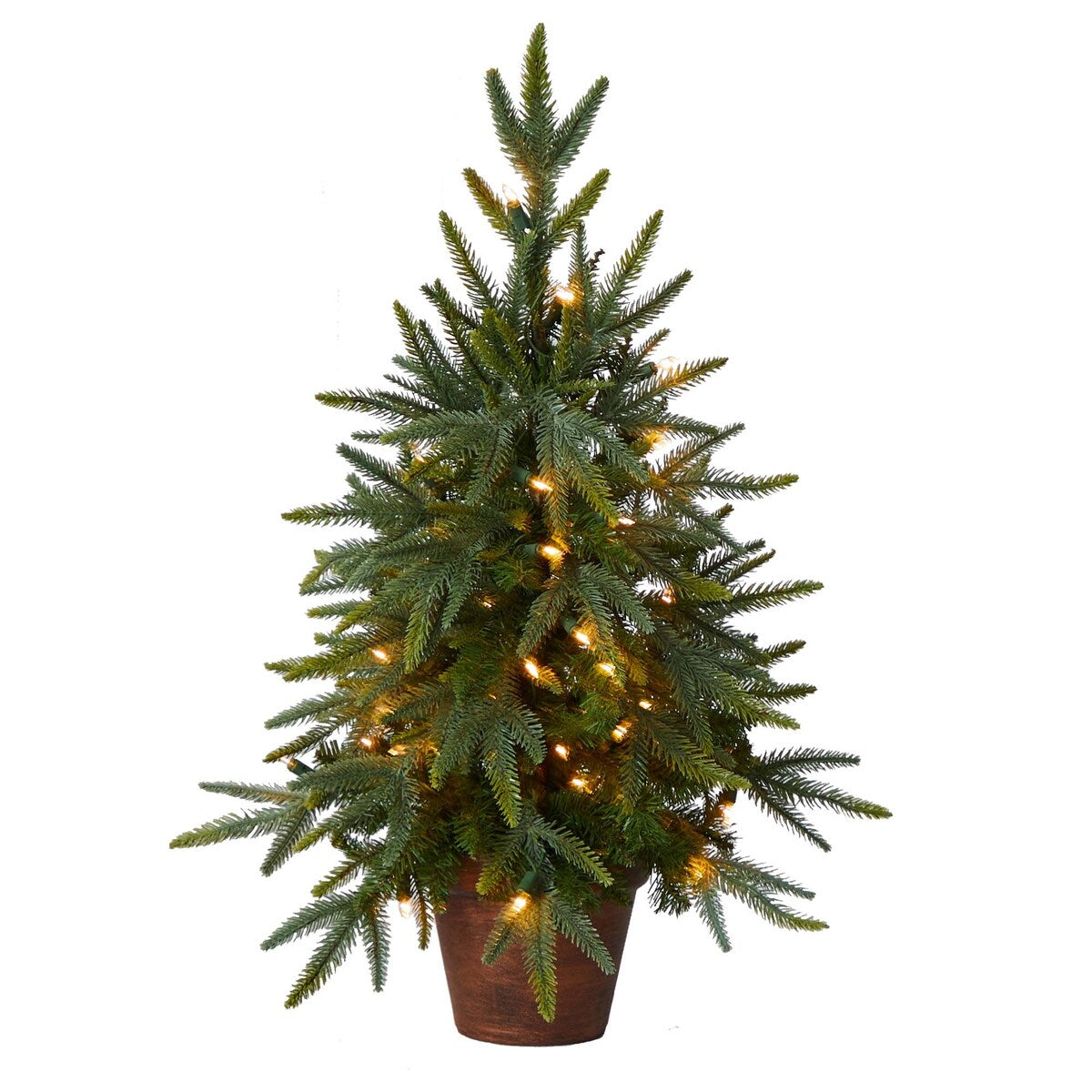 2.5-foot Christmas Tree with Planter and Clear Lights