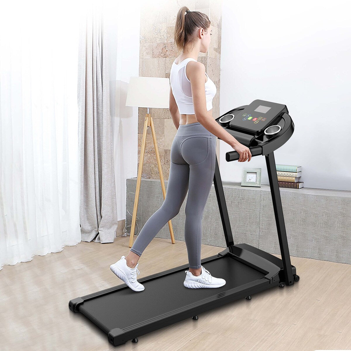 2.5HP Folding Electric LCD Display Motorized Running Treadmill